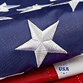 The Top 3x5 ft American Flag for Outside, Deluxe Made USA Flag, Longest Lasting, Heavy Duty 420D Nylon, Embroidered Stars, Se