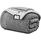 BELADOR Throw Blanket - Fleece Blankets Twin Size 60"x80" - Soft Blanket With Sherpa Reverse Fluff- Travel Blanket For Bed, A