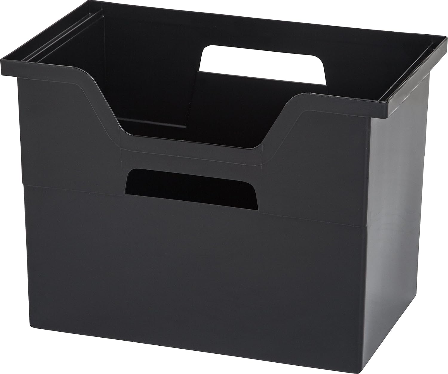 IRIS Desktop File Box, 4 Pack, Large, Black