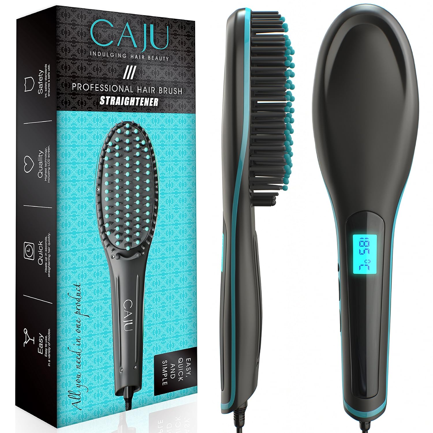 Amazoncom Caju Hair Straightener Ceramic Brush Professional