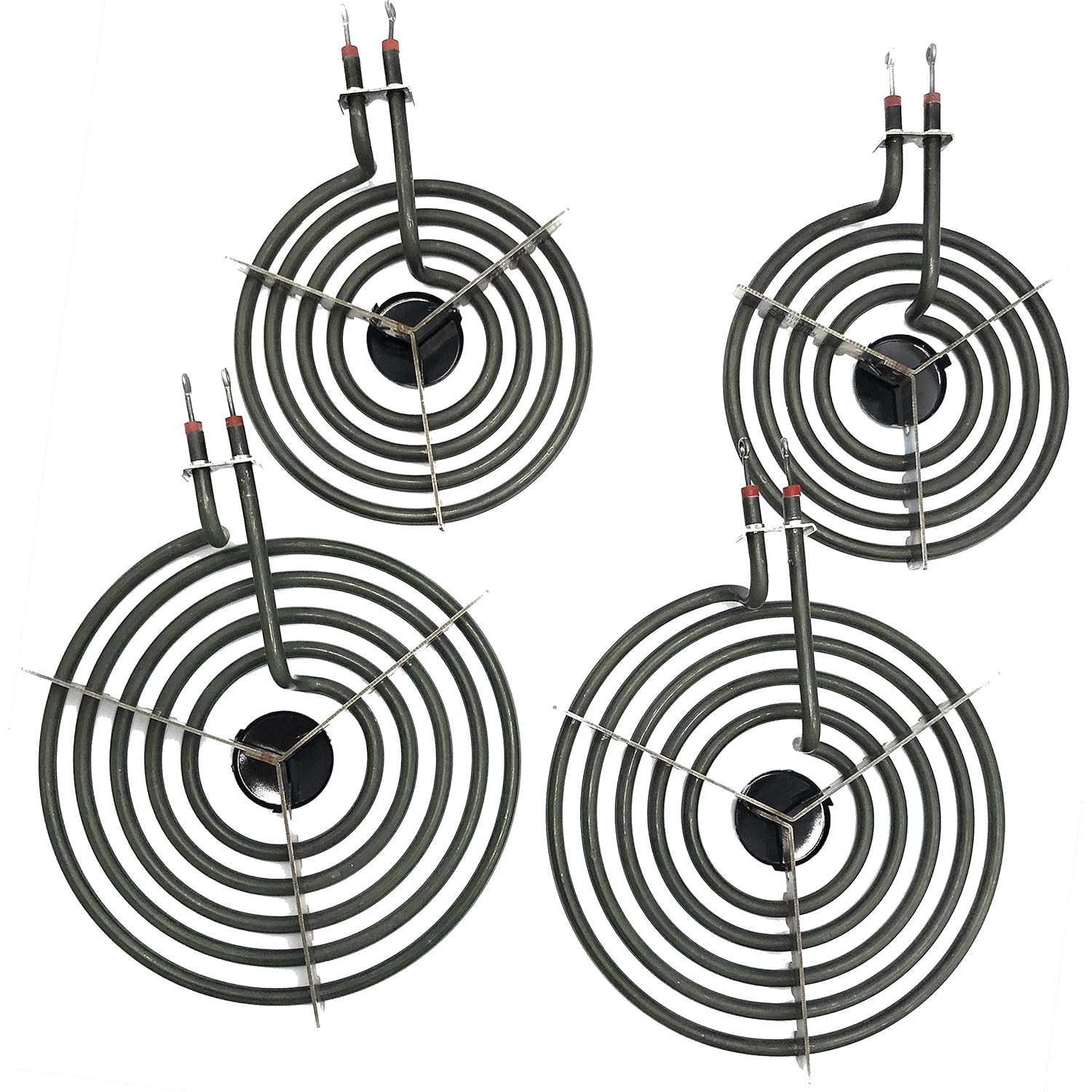 4 Pack MP22YA Electric Range Burner Element Unit Set 2- MP15YA 6.25" 2- MP21YA 8.25"