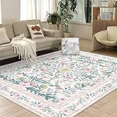 Simday Large 8X10 Area Rug, 600g Cashmere Rugs for Living Room, High Pile Soft Rugs for Kids, Pets, Washable Rug for Bedroom,