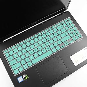 Leze - Ultra Thin Keyboard Cover Skin Compatible with 15.6" Asus Vivobook S15 S532 Thin & Light Laptop - Mint