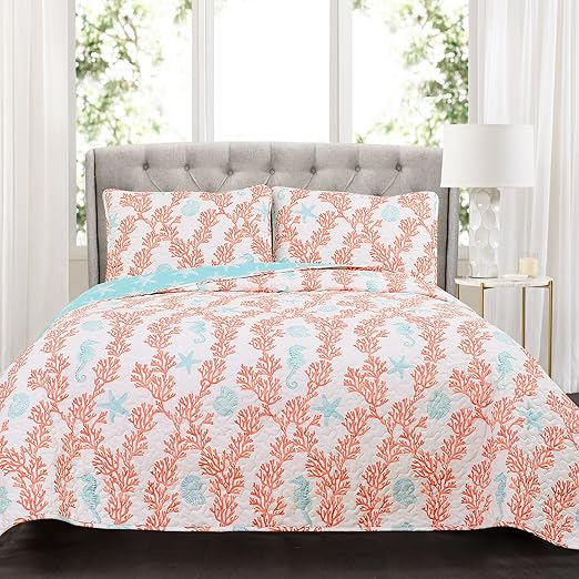 coral quilt king