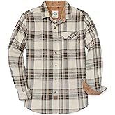 Dubinik® Mens Flannel Shirts Long Sleeve Flannel Shirt for Men Casual Button Down Brushed 100% Cotton Shirt