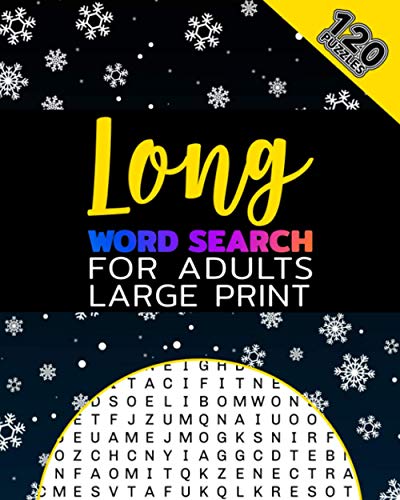 Long Word Search For Adults Large Print: Each Word Has 10 or More ...