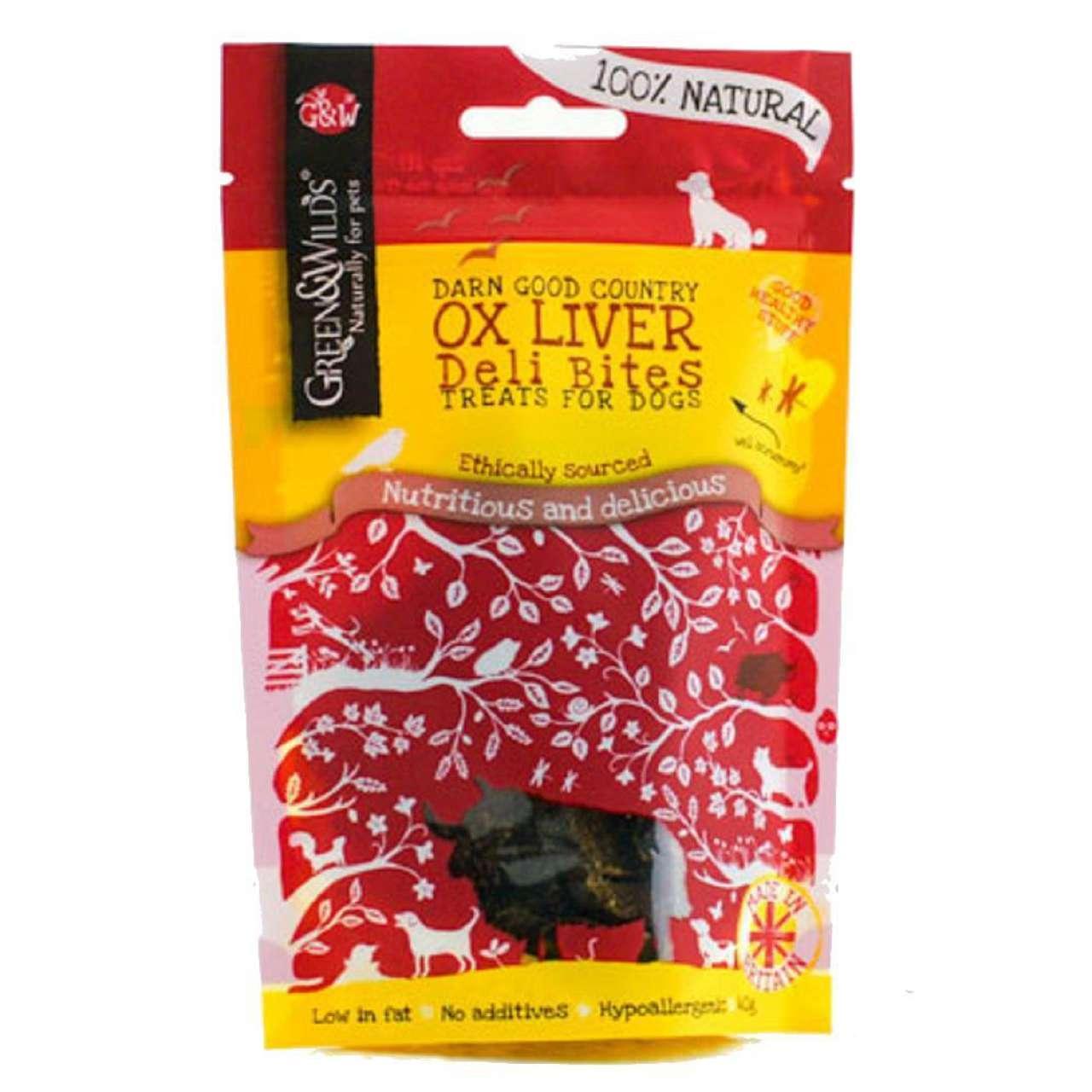 Green & Wilds Ox Liver Deli Bites Dog Treats