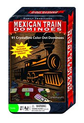 Family Traditions Mexican Train Dominoes Tin