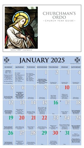 2025 Churchman's Ordo Kalendar: January 2025 Through December 2025 - Ashby Company