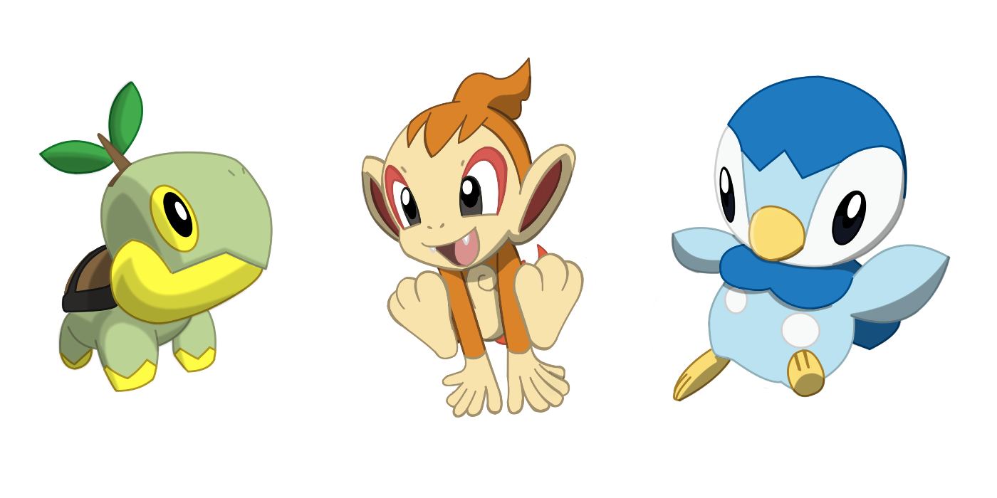 Sinnoh Starter Pack by DBurch01 on DeviantArt