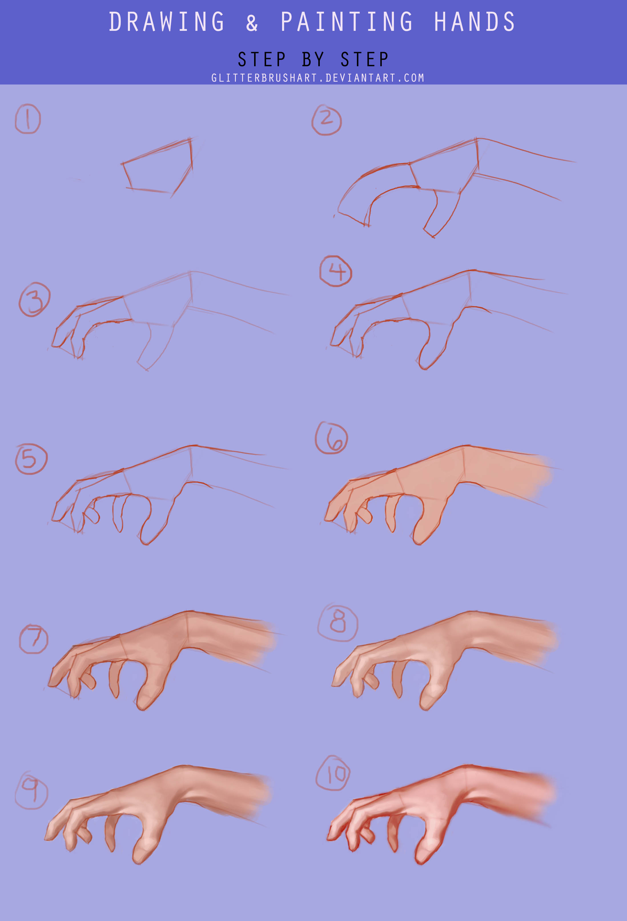 Hands Coloring . Drawing Tutorial by ArtofIndigo on DeviantArt