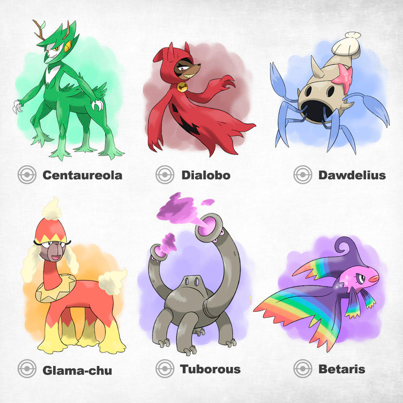 New Pokemon New Generation Fakemon My team by tatanRG on DeviantArt