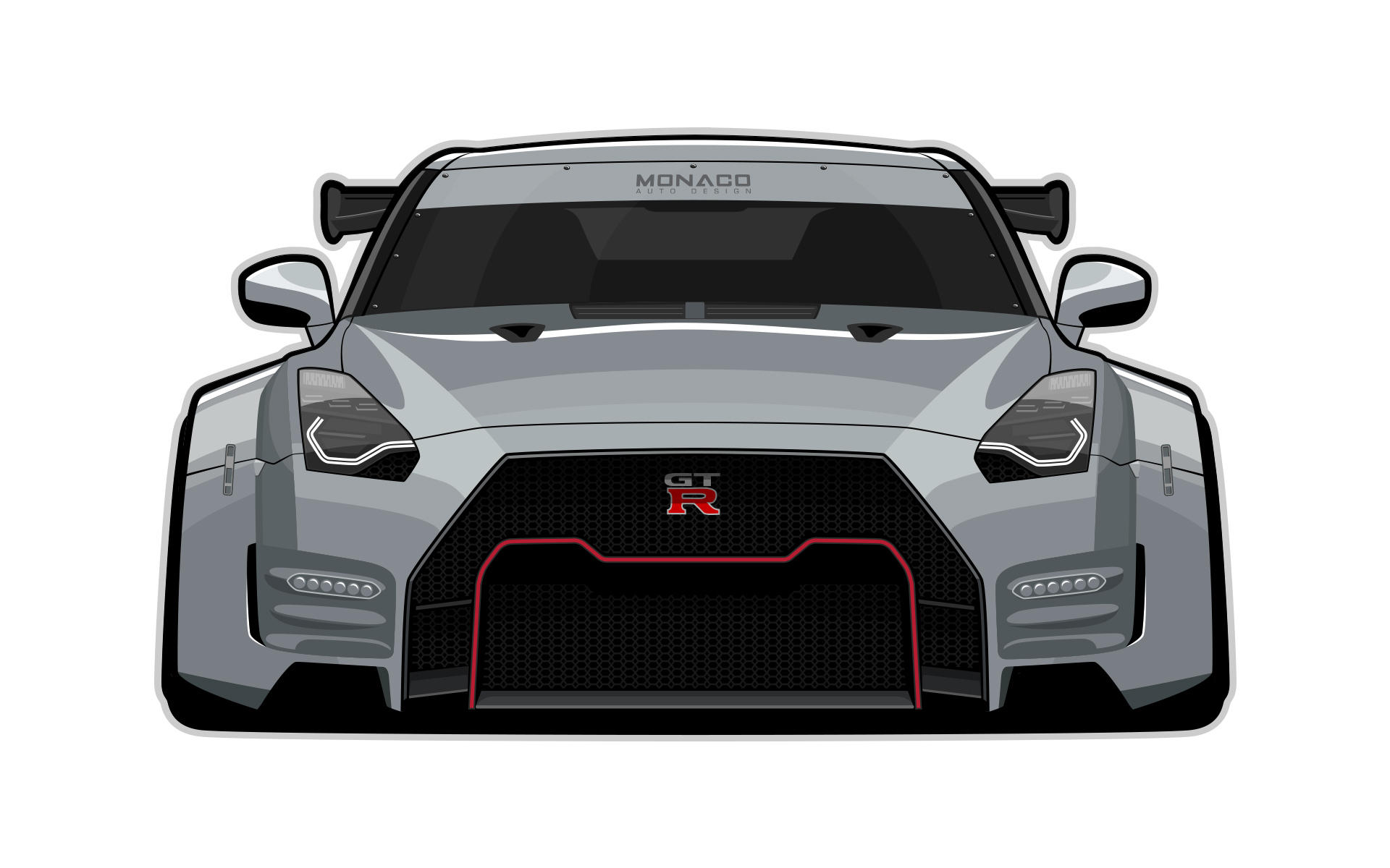 [VECTOR SERIES] Nissan GTR Widebody - Front by MonacoAutoDesign on ...