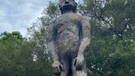 The yowie statue was ripped from its plinth a couple of years ago.