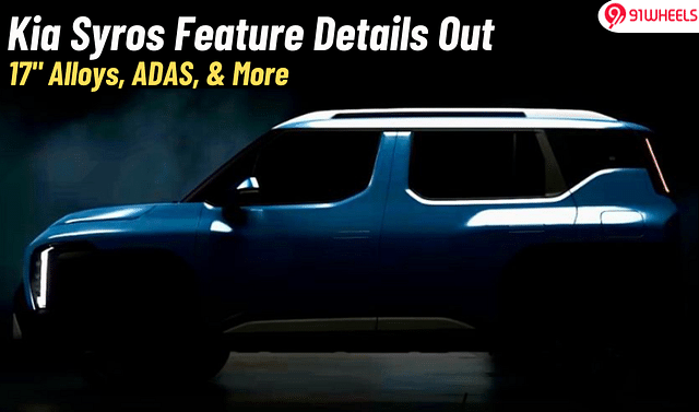 Kia Syros Top Variant Features Leaked; ADAS, 17" Alloys And More