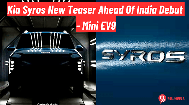 Kia Syros New Teaser Ahead Of India Debut - Mini EV9