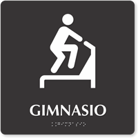 Gimnasio Spanish TactileTouch Braille Sign