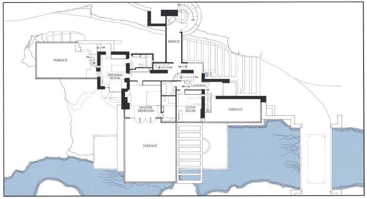 Fallingwater Floor Plan With Dimensions