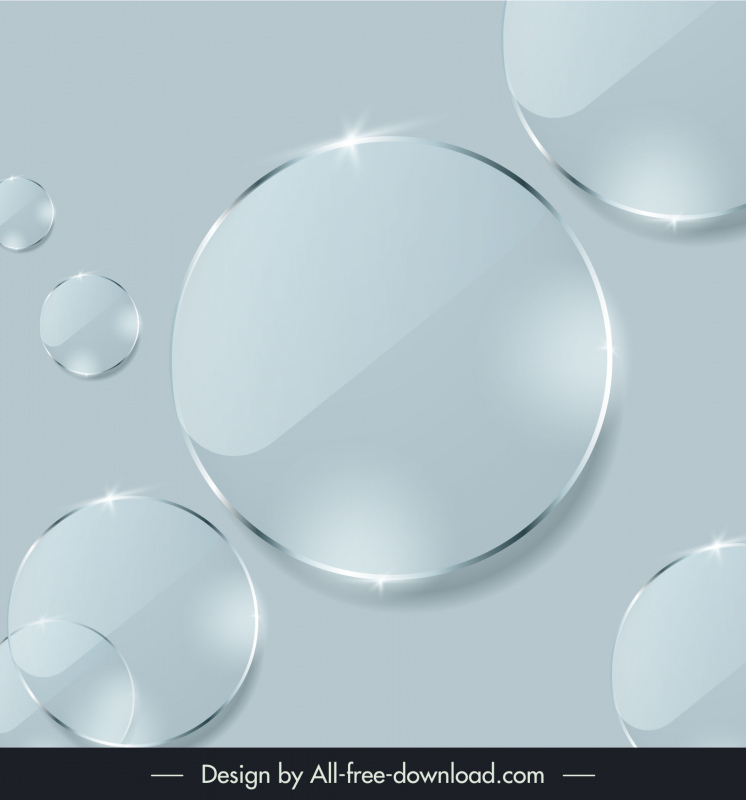 abstract background template shining glass circles 