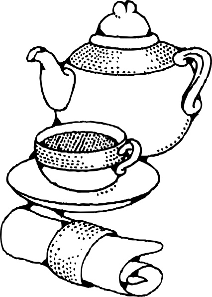 Teapot And Cup clip art 