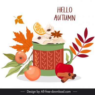 autumn design elements elegant classic 