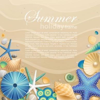 beautiful cartoon ocean art background vector