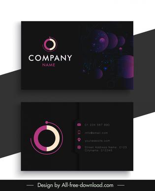 bitcoin business card template modern dark elegance space