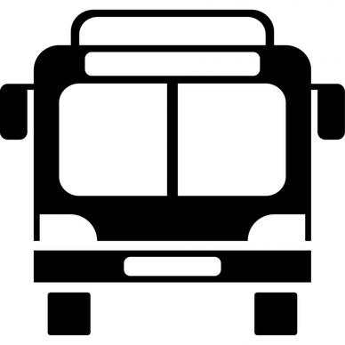 bus alt  icon flat front side sketch