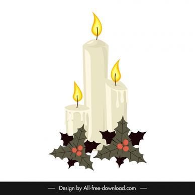 candle light xmas design element elegant classical design