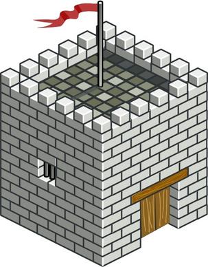 Castle Tower Isometric clip art