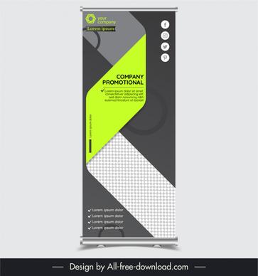 company roll up banner template elegant contrast band