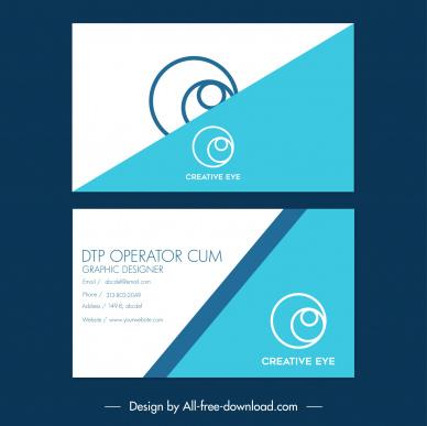 creative eye visiting card template elegant flat geometry