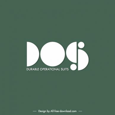 dos logo template flat geometric shapes