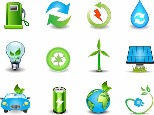 Environmental and Green Energy Icons