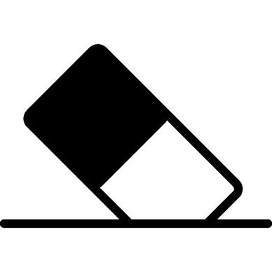 eraser sign icon flat contrast design