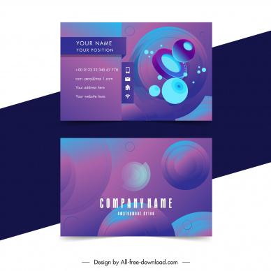 ethereum business card template dark modern 3d circles 