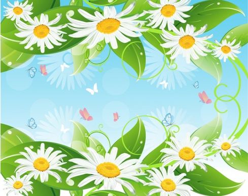 Flower and leaf background