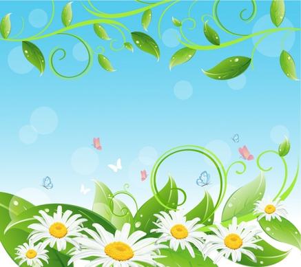 Flower and leaf background