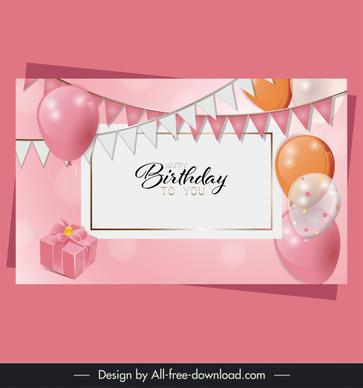 happy birthday backdrop template elegant modern 3d