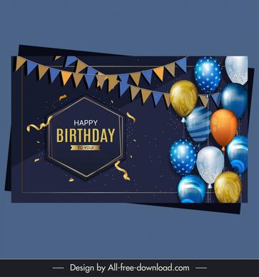 happy birthday backdrop template luxury contrast eventful