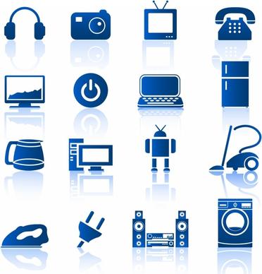 Home appliances icon set