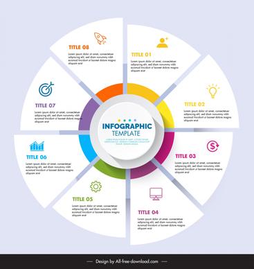 infographic template circle sections layout