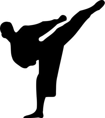 Karate silhouette