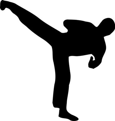 Kickboxer silhouette