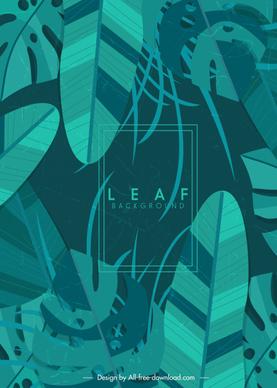 leaf background dark classical green monochrome design