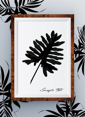 leaf background painting icon decoration