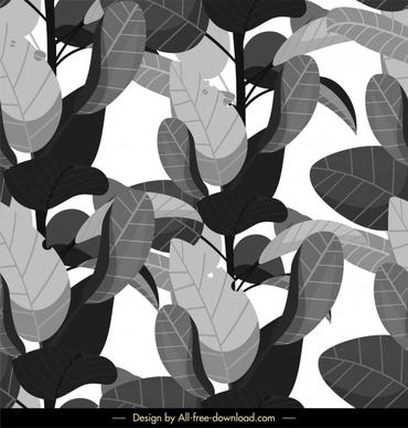 leaf background retro black grey design