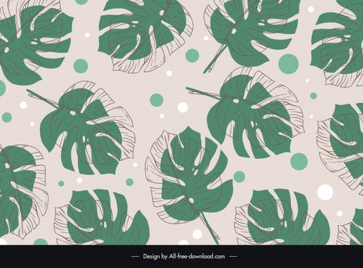 leaf background template flat classical handdrawn 