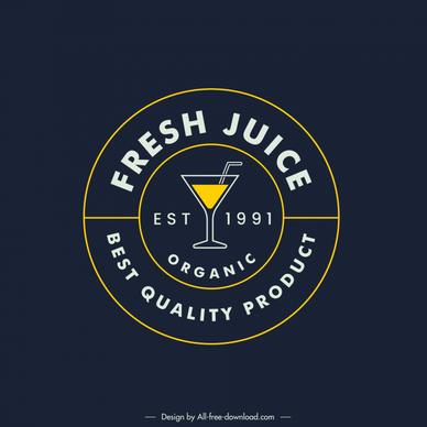 logo juice template flat dark geometric glass