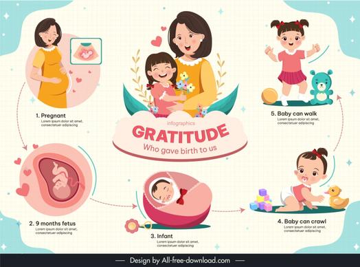 mother grateful backdrop cute cartoon mother child 